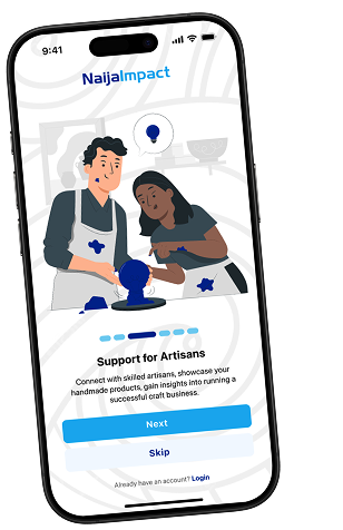 App screen for artisans